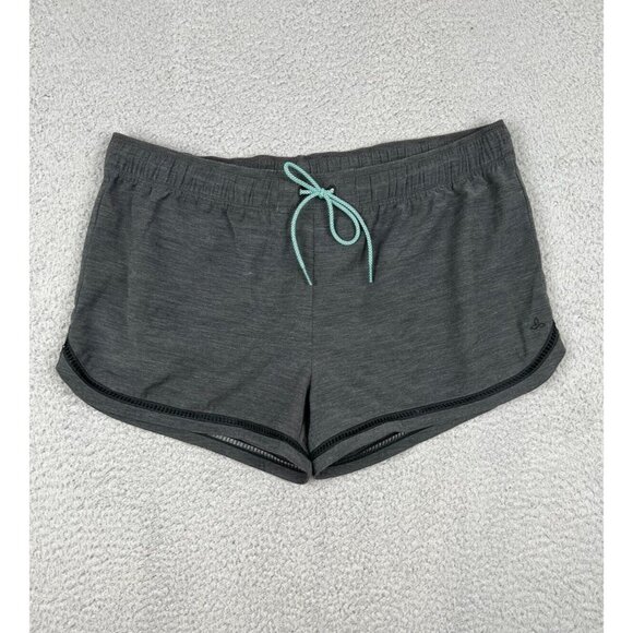 Prana Women's Mariya Shorty Shorts Dark Charcoal Gray Size Large SPF 50+ Stretch - Picture 1 of 12